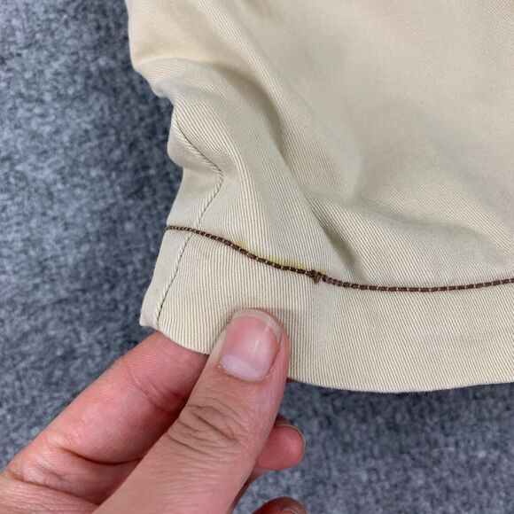 Anthropologie Chino Pedal Pusher 26 Cotton Stretch Belt Loops Clam Digger Pants - Picture 10 of 14